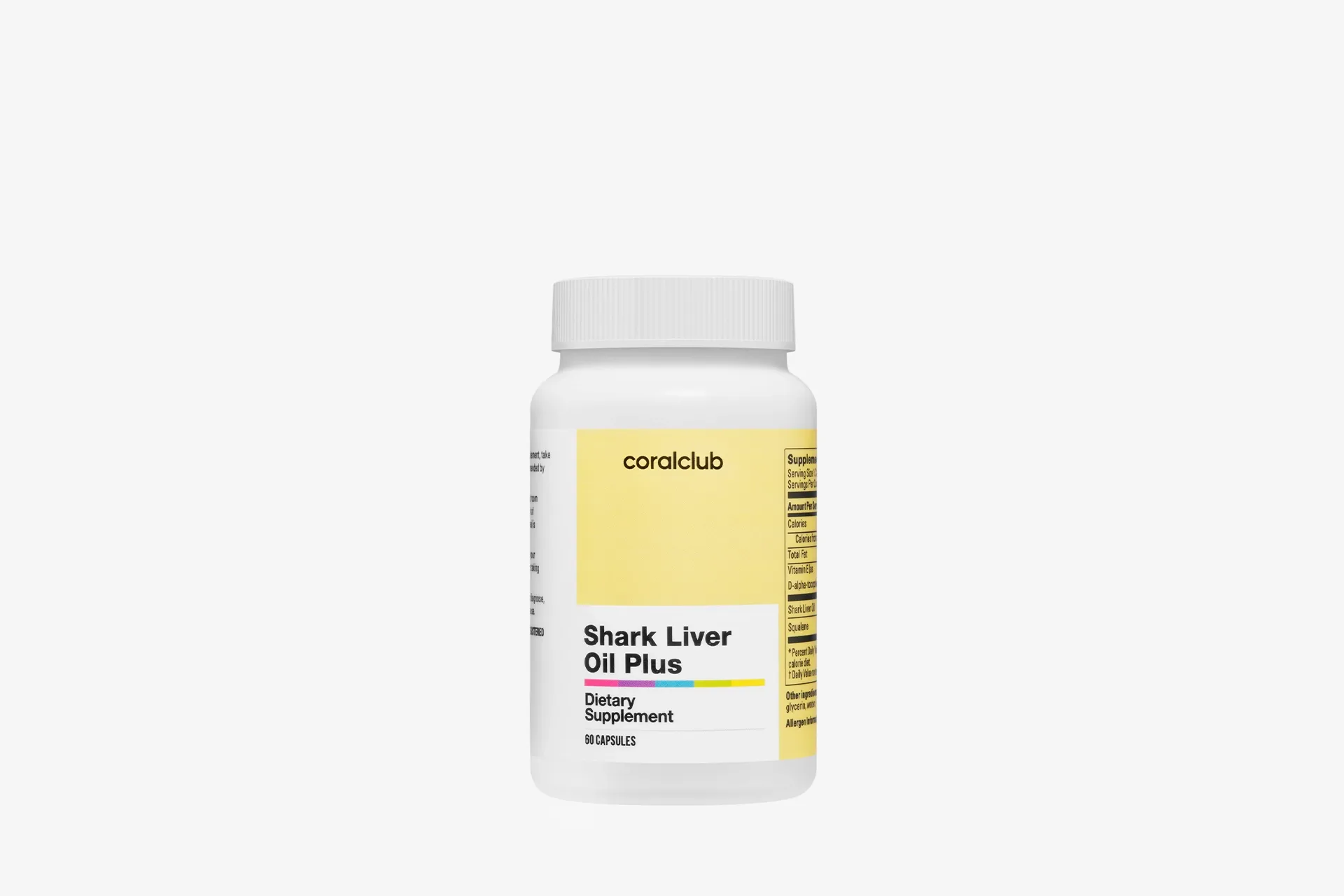 Shark Liver Oil Plus – complemento alimenticio. Peso neto: 49,8 g