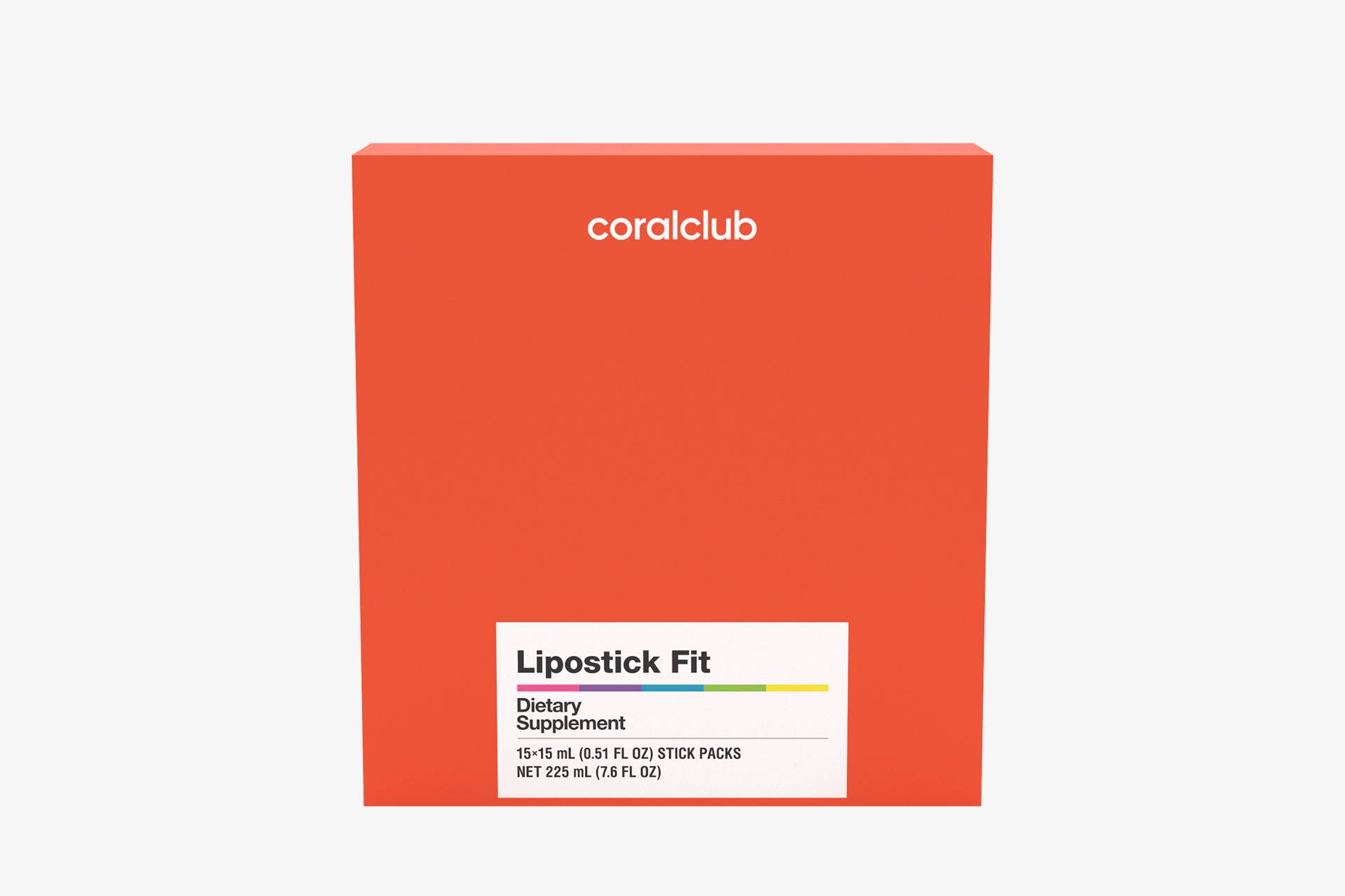 Lipostick Fit – complemento alimenticio con edulcorantes. 15 sobres. Contiene cafeína (1,1 mg en 1 sobre/2,2 mg en 2 sobres). No recomendado para niños ni mujeres embarazadas. Volumen: 225 ml (15 х 15 ml).