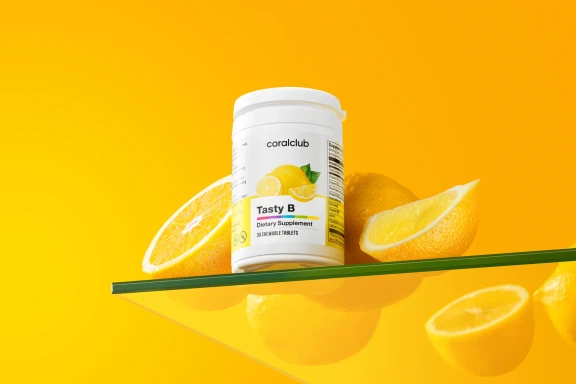Tasty B – complemento alimenticio con edulcorantes. Peso neto: 30 g.